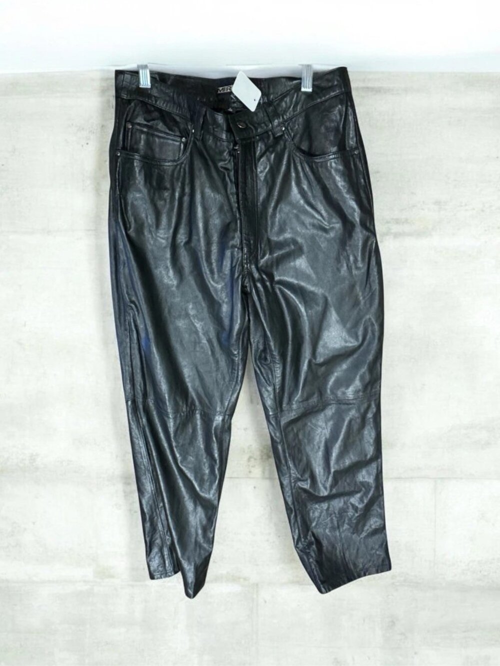 Mirage, Men's, Trousers, Genuine Leather, Size 34, Zip, Pockets.